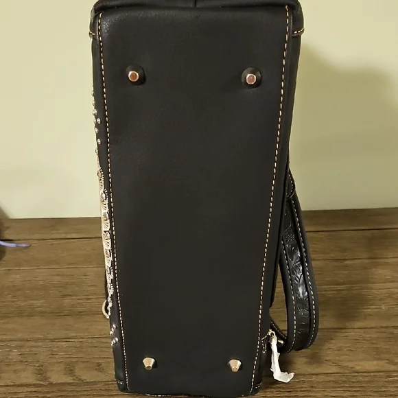 Montana West Black and Blue Embellished Shoulder Bag - Picture 8 of 9